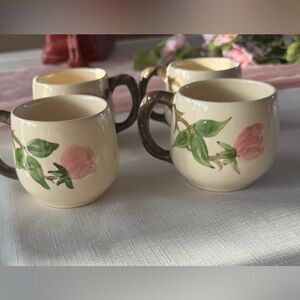 Franciscan desert Rose small coffee mugs